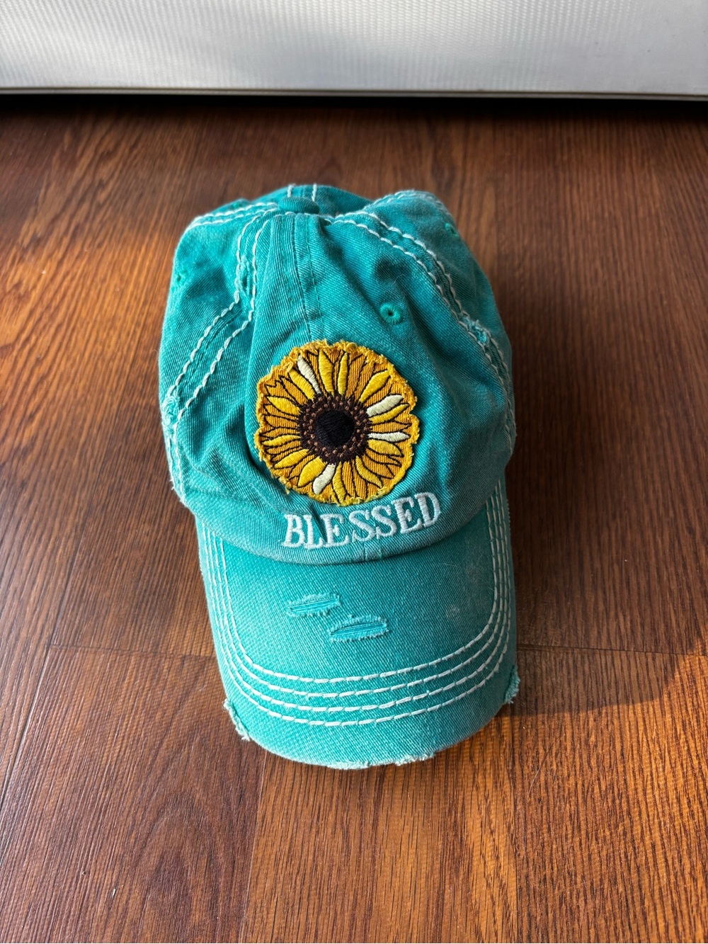 Blessed Sunflower Cap - Teal